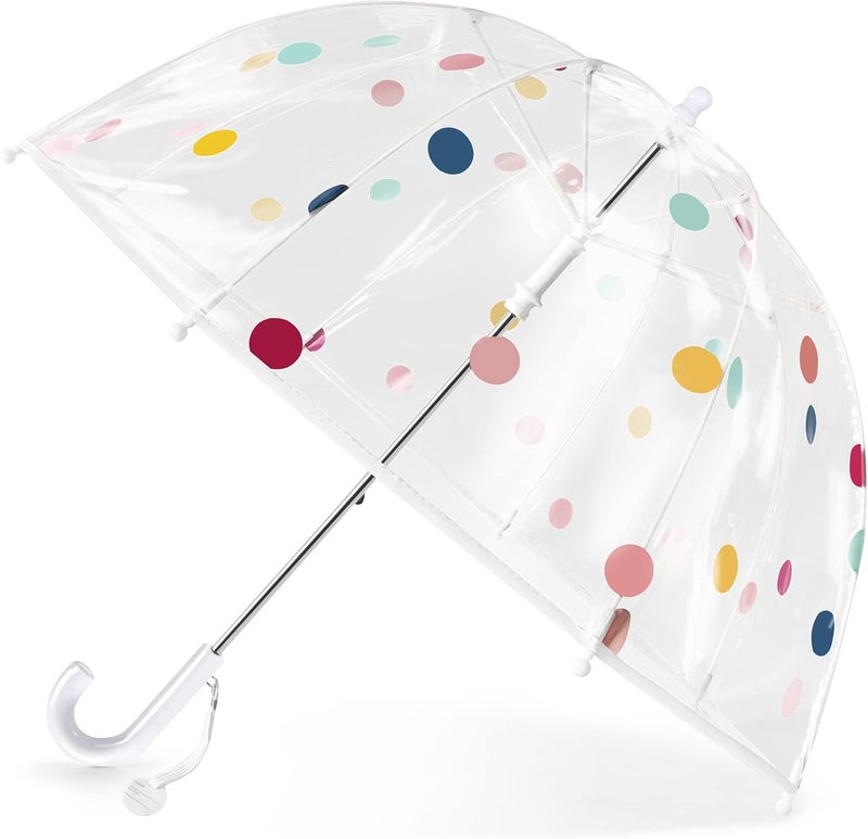 RONIARE Kids Umbrella Clear Bubble Umbrellas for Rain,Safety Dome Windproof Umbrella for Kid Girls and Boys - Image 1